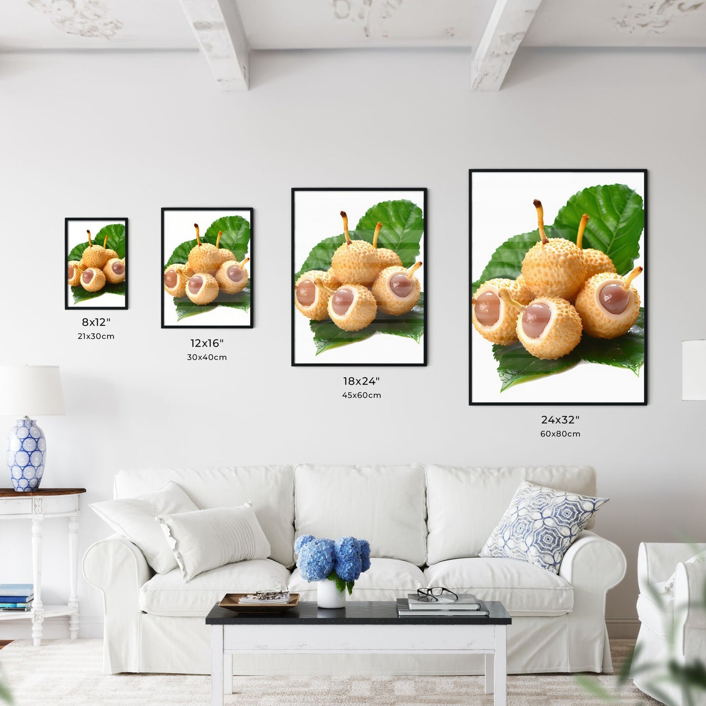 Longan, ultra high definition - Art print of a group of round fruit with brown filling Default Title