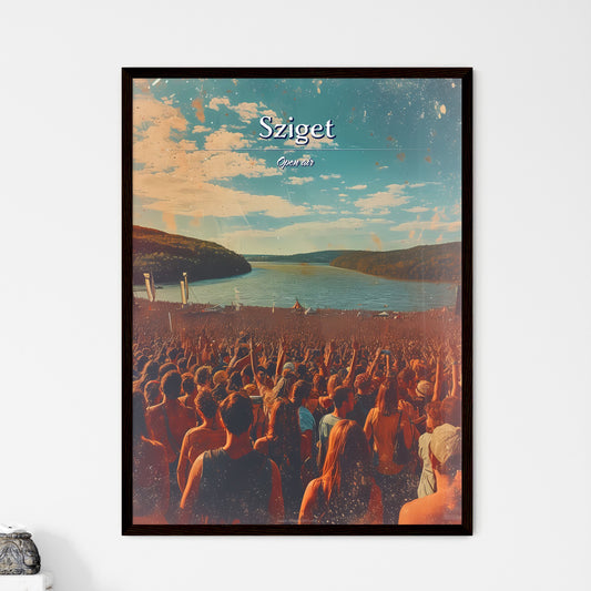 Sziget - Art print of a crowd of people at a beach Default Title