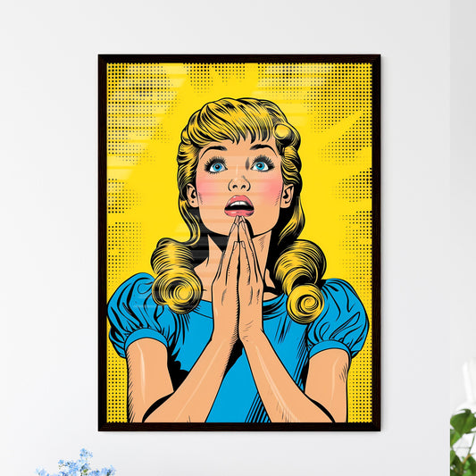 Saint mary anime - pop art style - comic boo - Framed Art Print