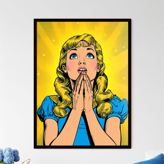 Saint mary anime - pop art style - comic boo - Framed Art Print