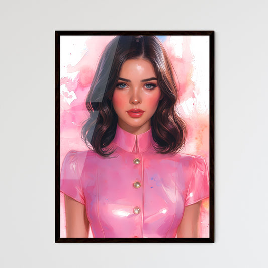 Watercolor full body shot working class pin  - Framed Art Print