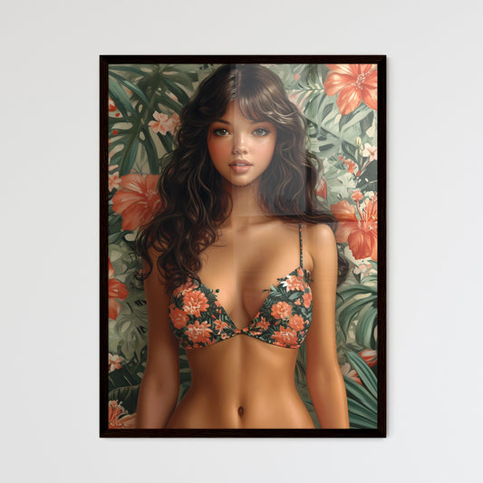 A modern pin up girl - Art print of a woman  - Framed Art Print