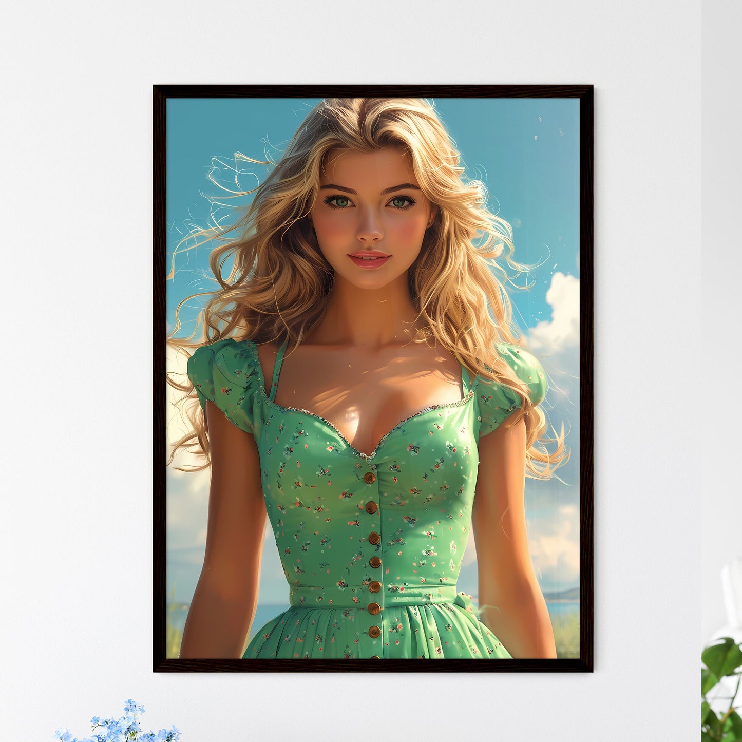 Pin up - Framed Art Print