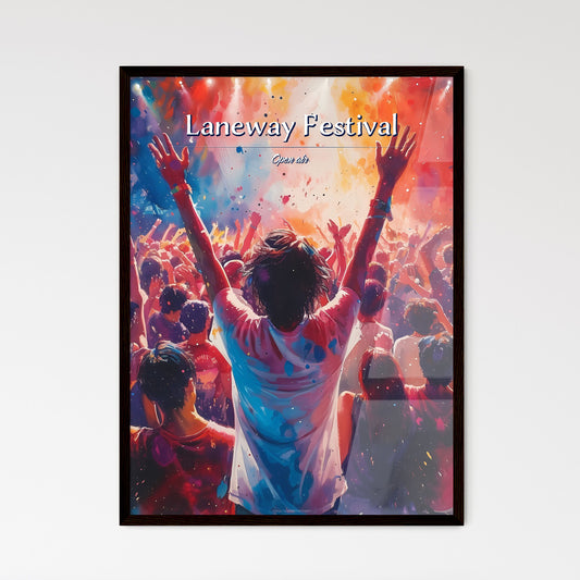 Laneway Festival - Art print of a person with their hands up in the air Default Title