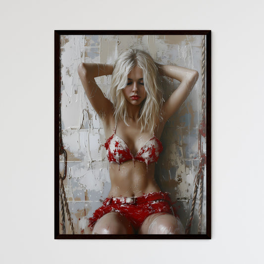 Gogo girl hyper realism style - Framed Art Print