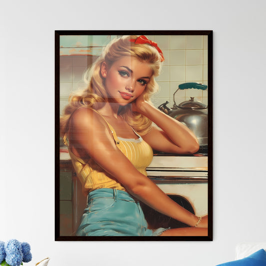 Pin up artwork for detergent ad - Art print  - Framed Art Print