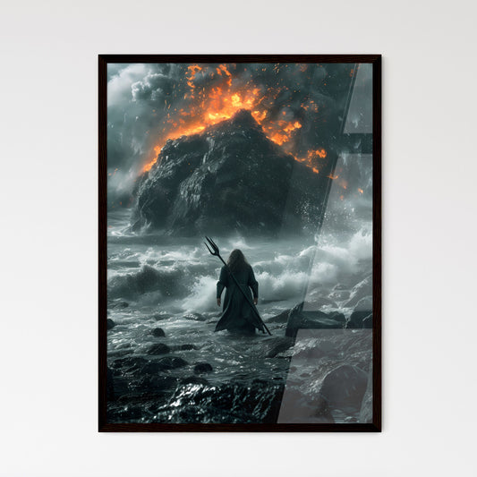 Movie poster Moses hoisting a magic staff ab - Framed Art Print