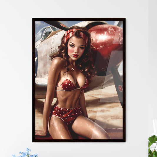 Uncommon pin up girl illustration - Framed Art Print