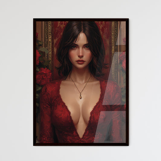 Uncommon pin up girl illustration - Art prin - Framed Art Print