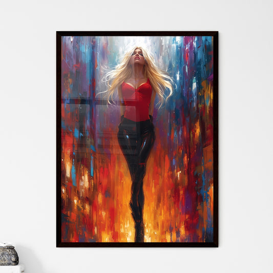 Poster of a pin up with white background - A - Framed Art Print