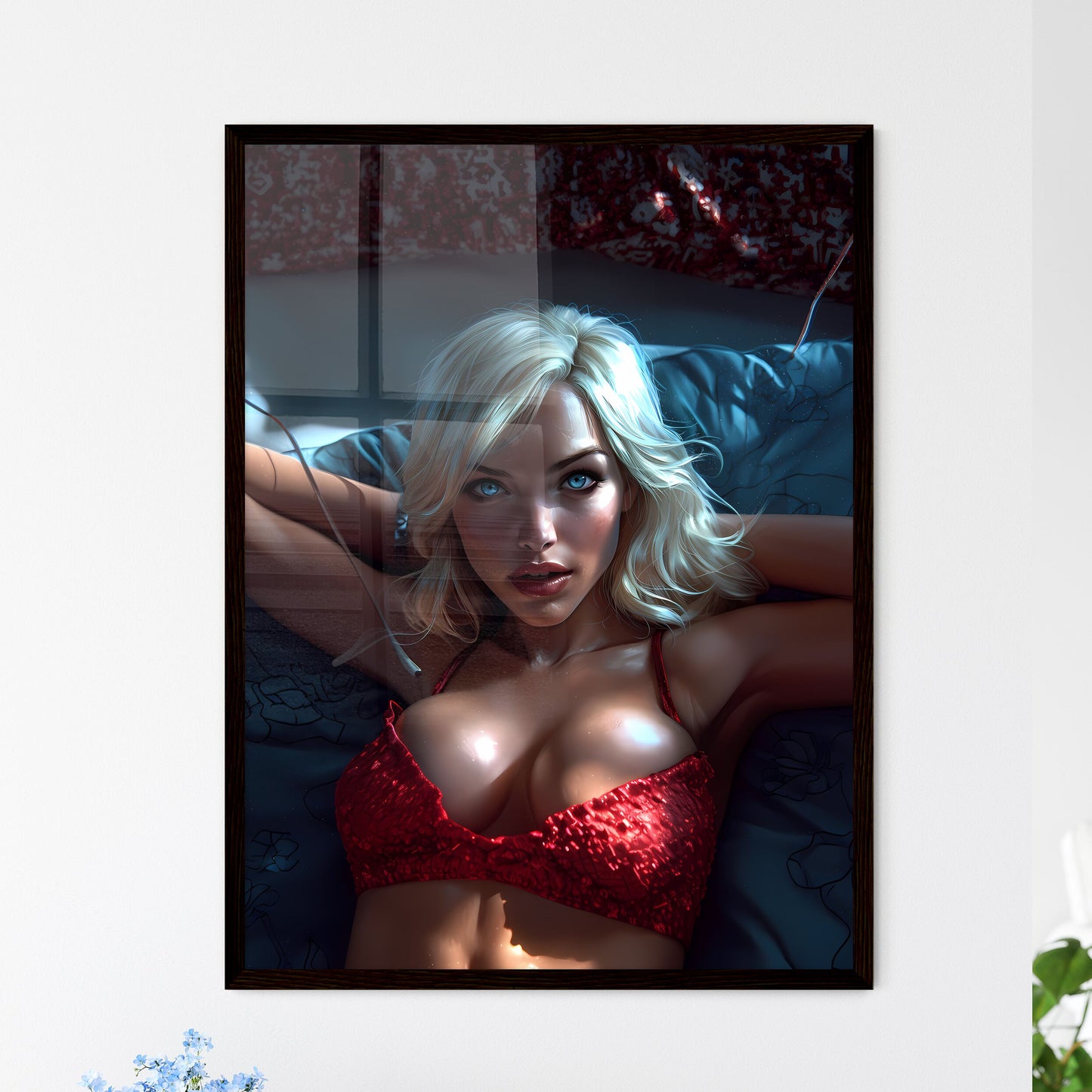 Pin up art TopEngineering Student from Cal T - Framed Art Print