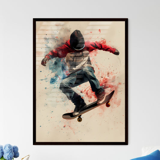 Snowboarder_Vintage_styled_vector_illustration - Art print of a person on a skateboard Default Title