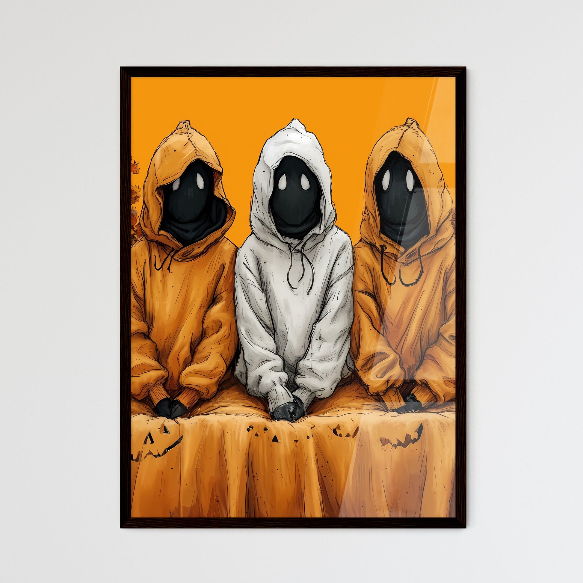 Kids wearing Halloween costumes  Wall Art