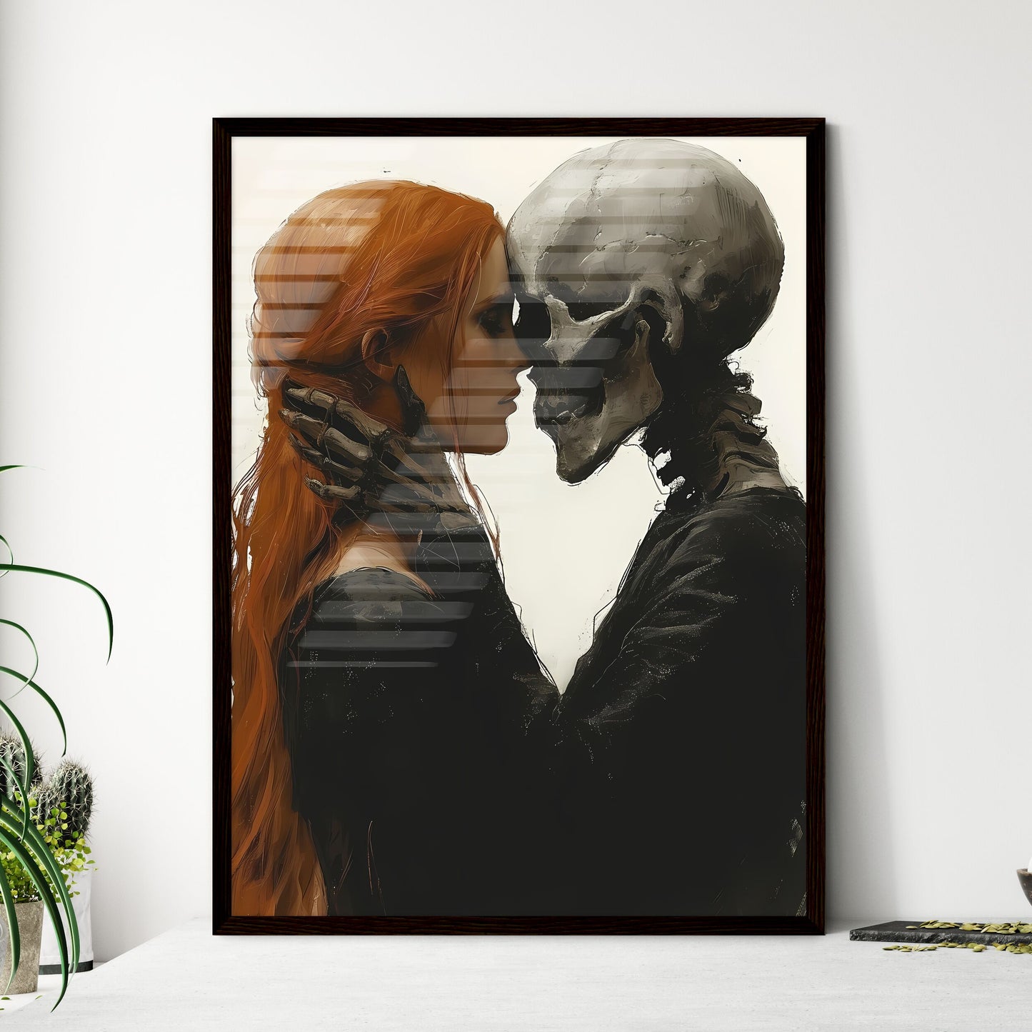 A skeleton slow dances  Wall Art