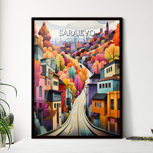 Sarajevo, Bosnia and Herzegovina - Art print of a person on a skateboard Framed Art