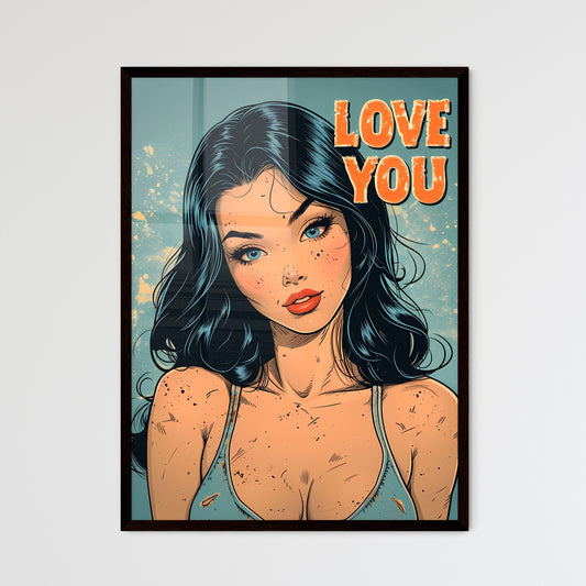 I LOVE YOU isolated - Art print of a rooftop - Framed Art Print