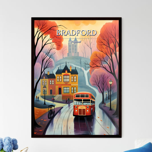 Bradford, England - Art print of a painting of a house in a vineyard Framed Art