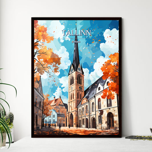 Tallinn, Estonia - Art print of a tunnel with lights and a light in the end Framed Art