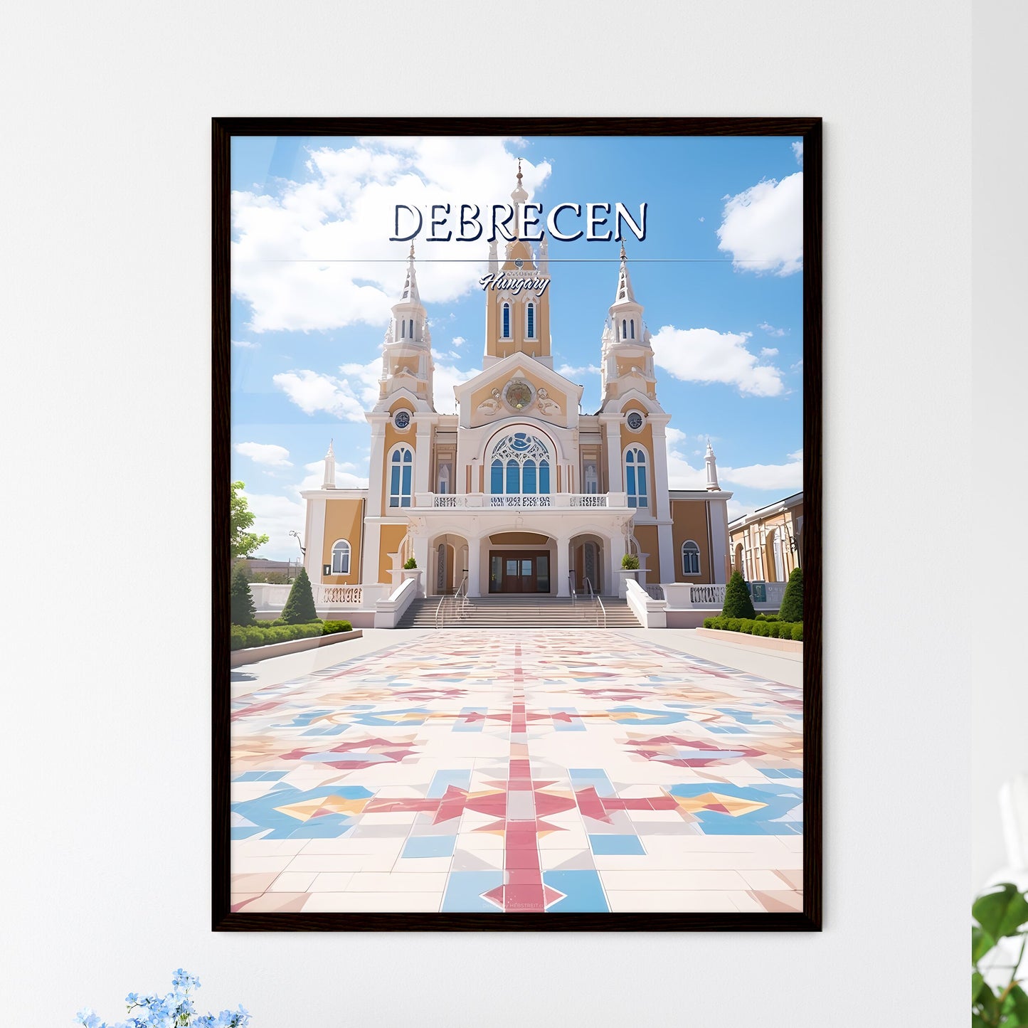 Debrecen, Hungary - Art print of a woman sitting on a bed Framed Art