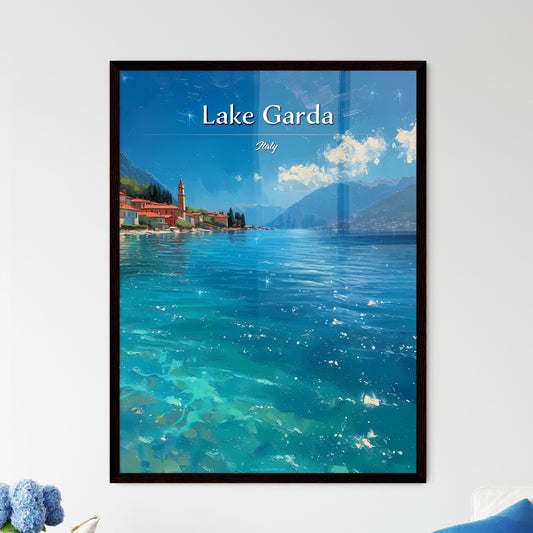 Lake Garda, Italy - Art print of a woman in military uniform with her fist up Default Title
