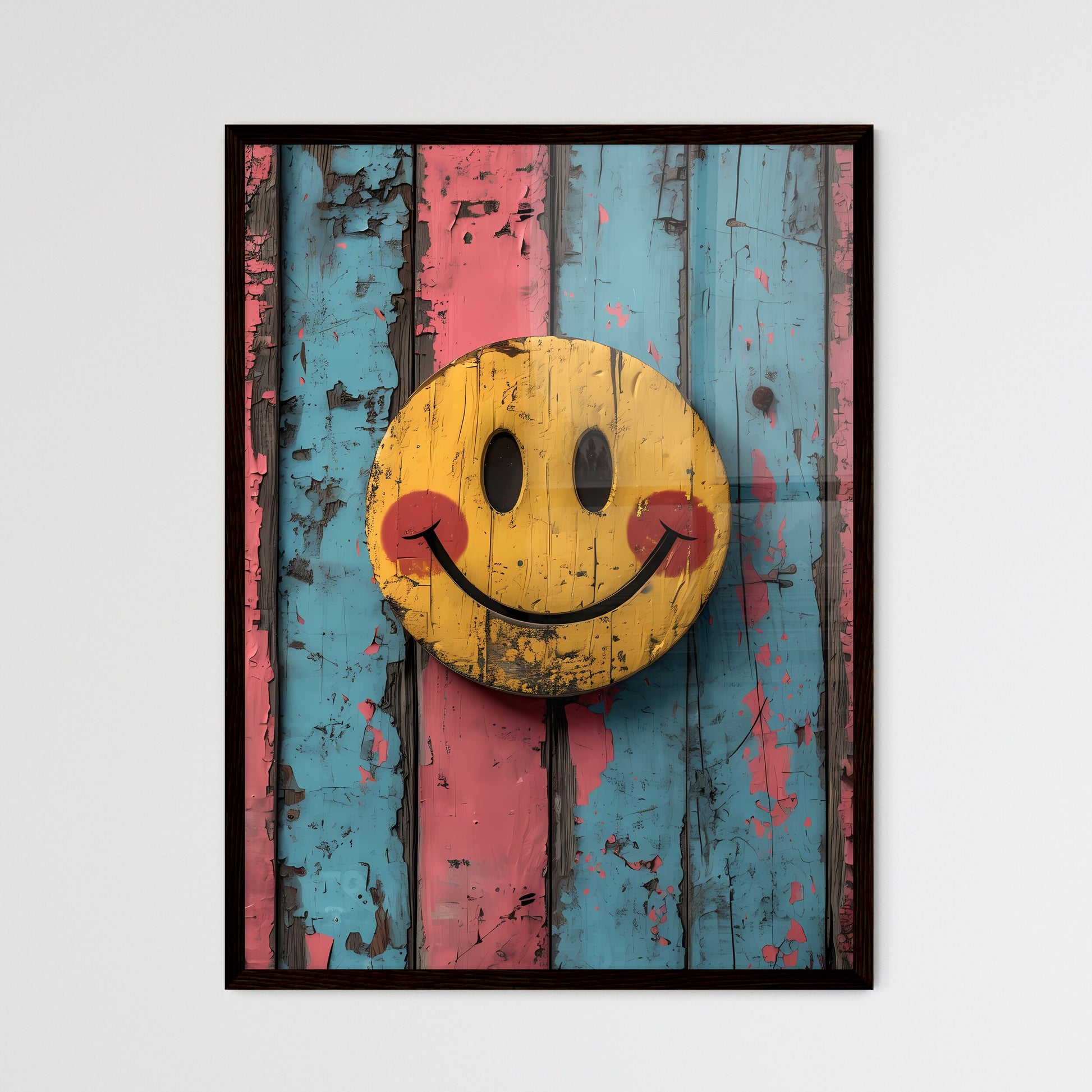 A minimalist smiley - Framed Art Print