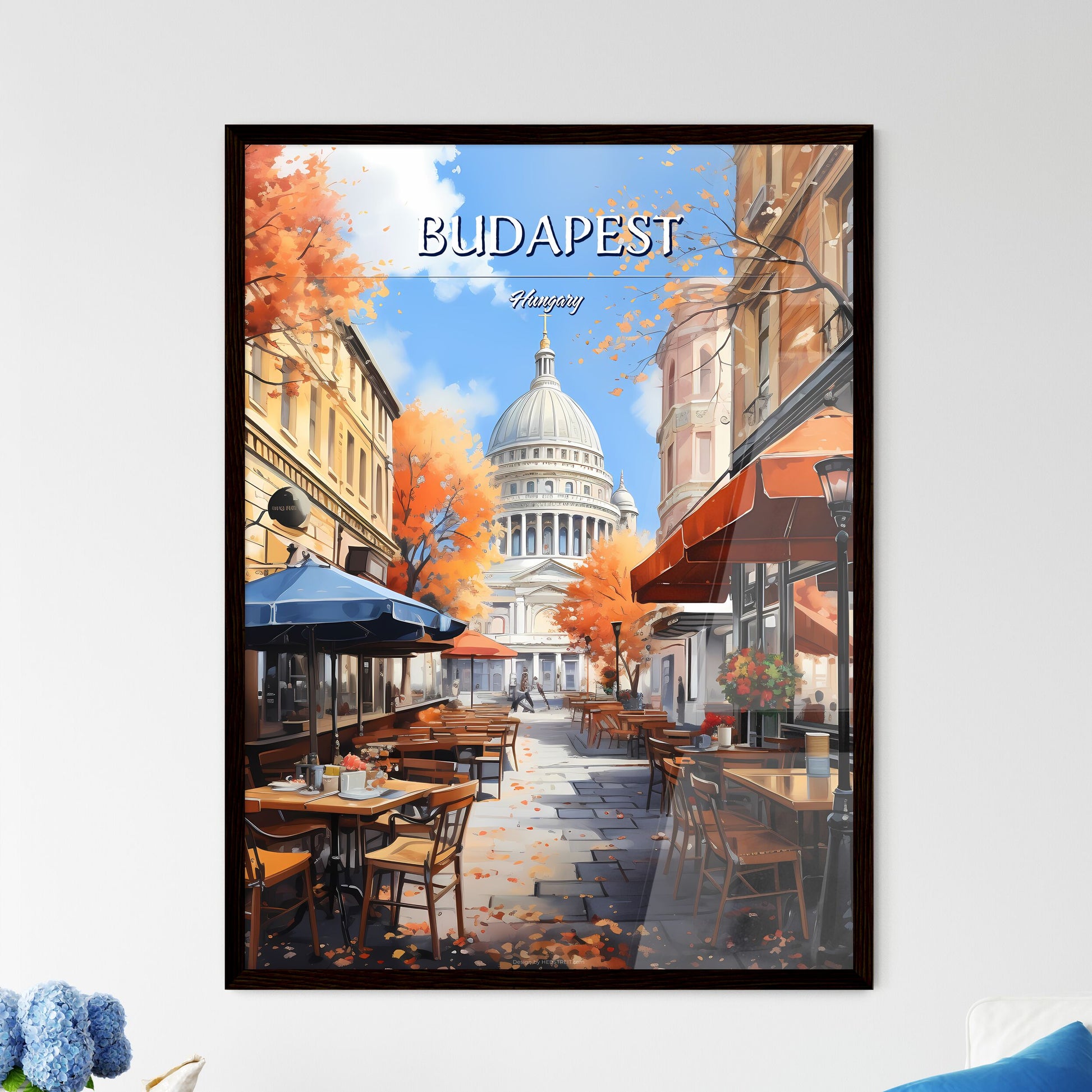 Budapest, Hungary - Art print of a rabbit with its mouth open Framed Art