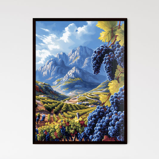 A picture of a Sicilian vineyard - Art print of a painting of a vineyard with grapes Default Title