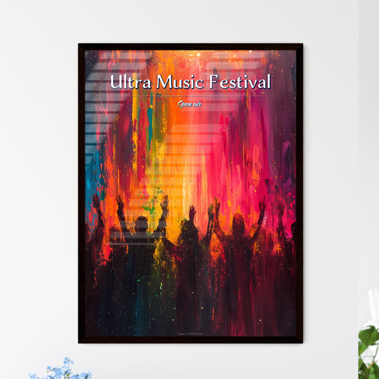 Ultra Music Festival - Art print of a group of people with their hands up Default Title
