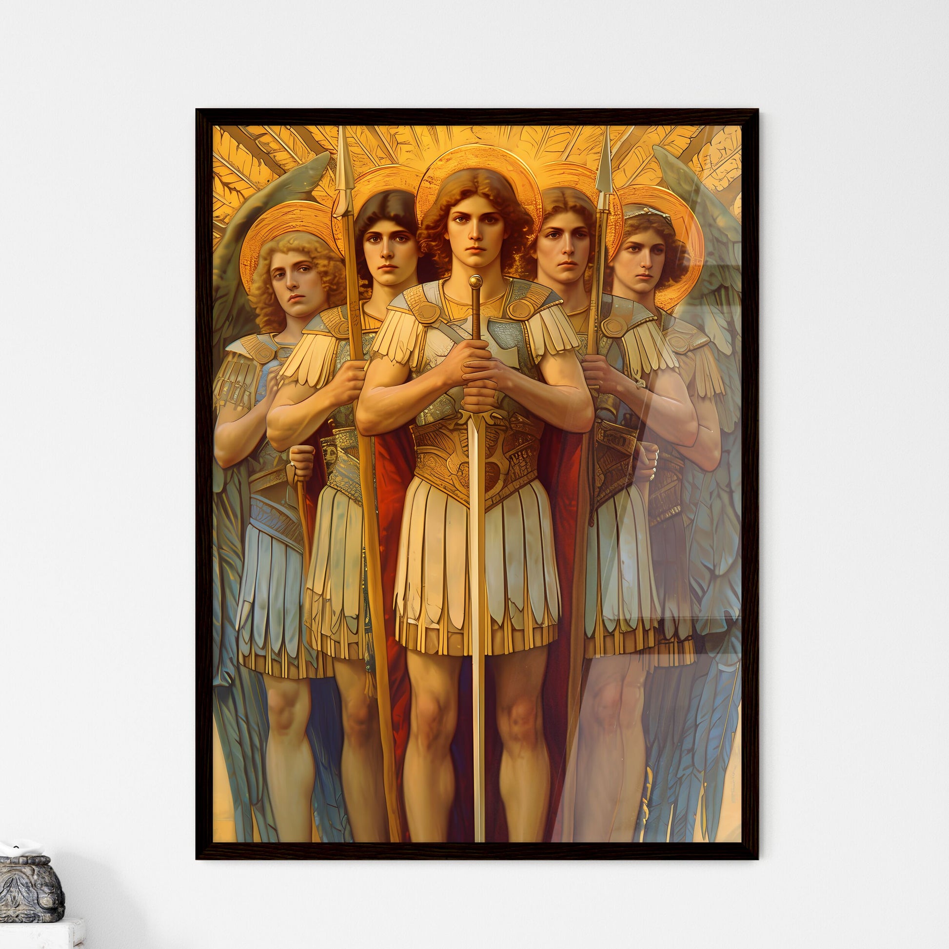 Portrait of the seven archangels Michael - Framed Art Print