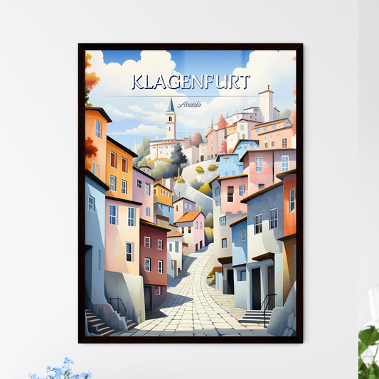 Klagenfurt, Austria - Art print of a painting of a town Framed Art