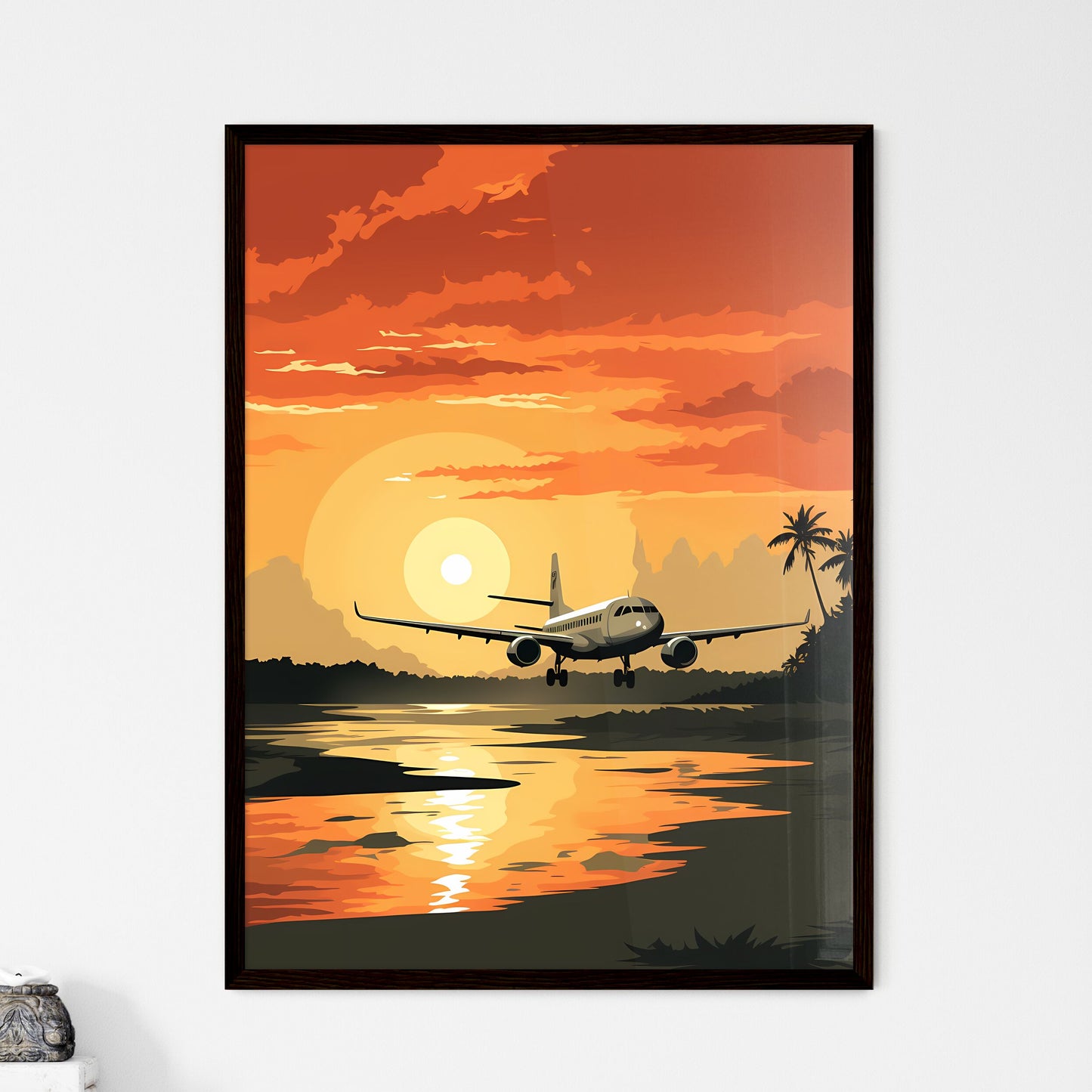 Travel abroad illustration - Art print of an - Framed Art Print