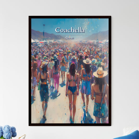 Coachella - Art print of a large crowd of people walking down a street Default Title