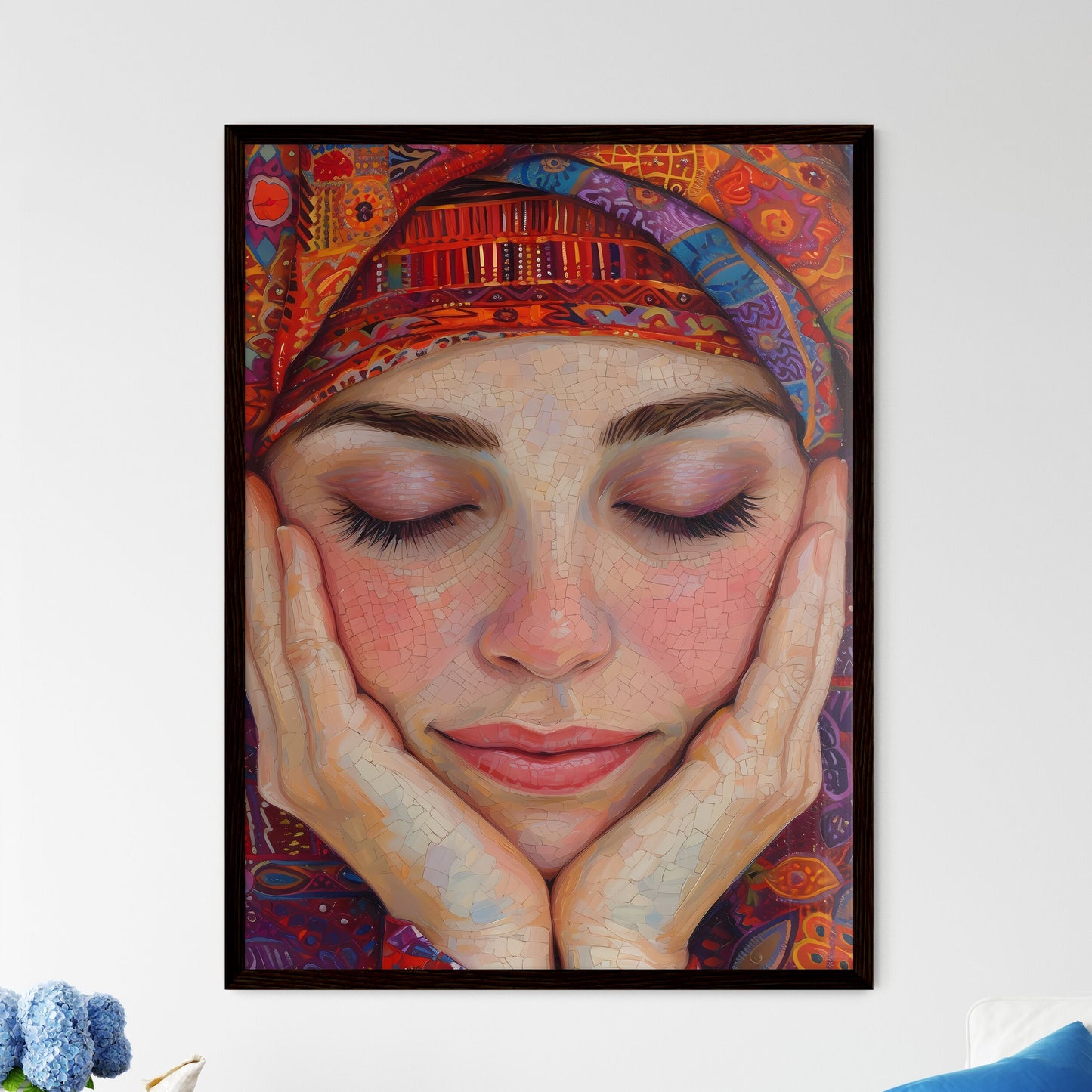 Maria of guadalupe devotional images christi - Framed Art Print