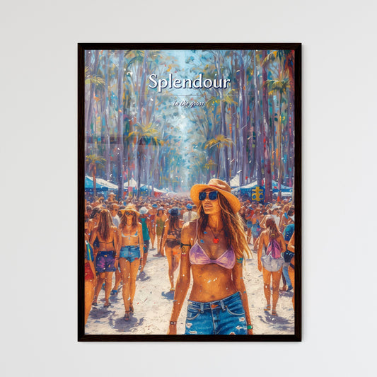 Splendour in the Grass - Art print of a group of people walking in a forest Default Title