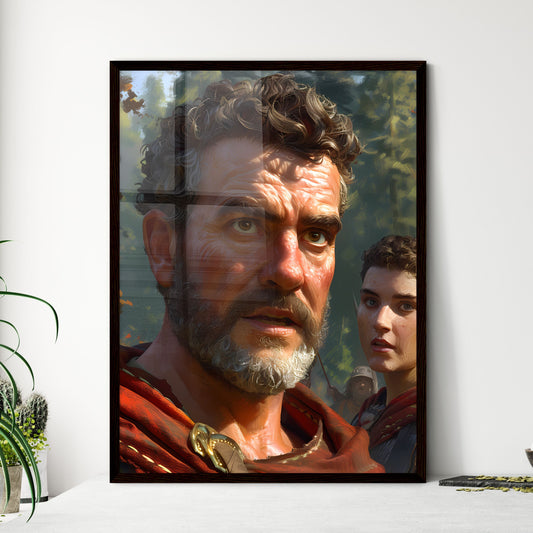 One of your fellow prophets confesses to the great Elijah, seeking his guidance and intervention - Art print of a man with a beard and a woman in the background Default Title