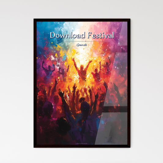 Download Festival - Art print of a group of people with their arms raised Default Title
