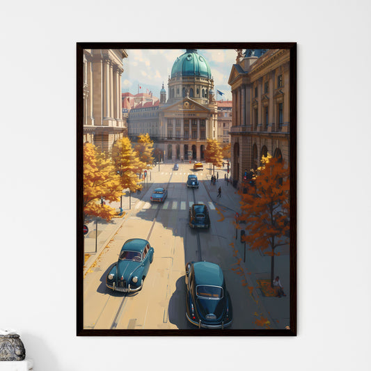 Poster of Paris - Art print of a street with cars and buildings in the background Default Title