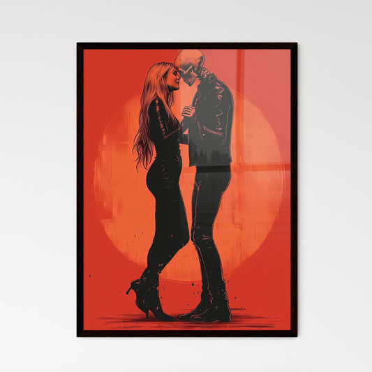 A skeleton slow dances with a beautiful - Art print of a man and woman dancing Default Title