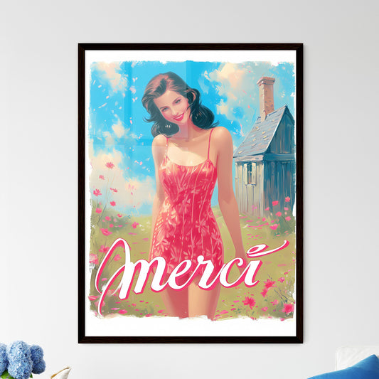 Merci - Art print of a woman in a dress Default Title