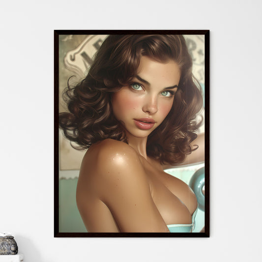 American pin up - Framed Art Print
