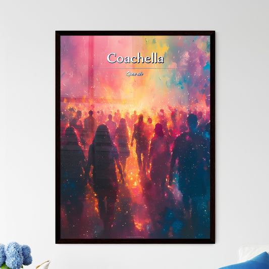 Coachella - Art print of a group of people walking in a crowd Default Title