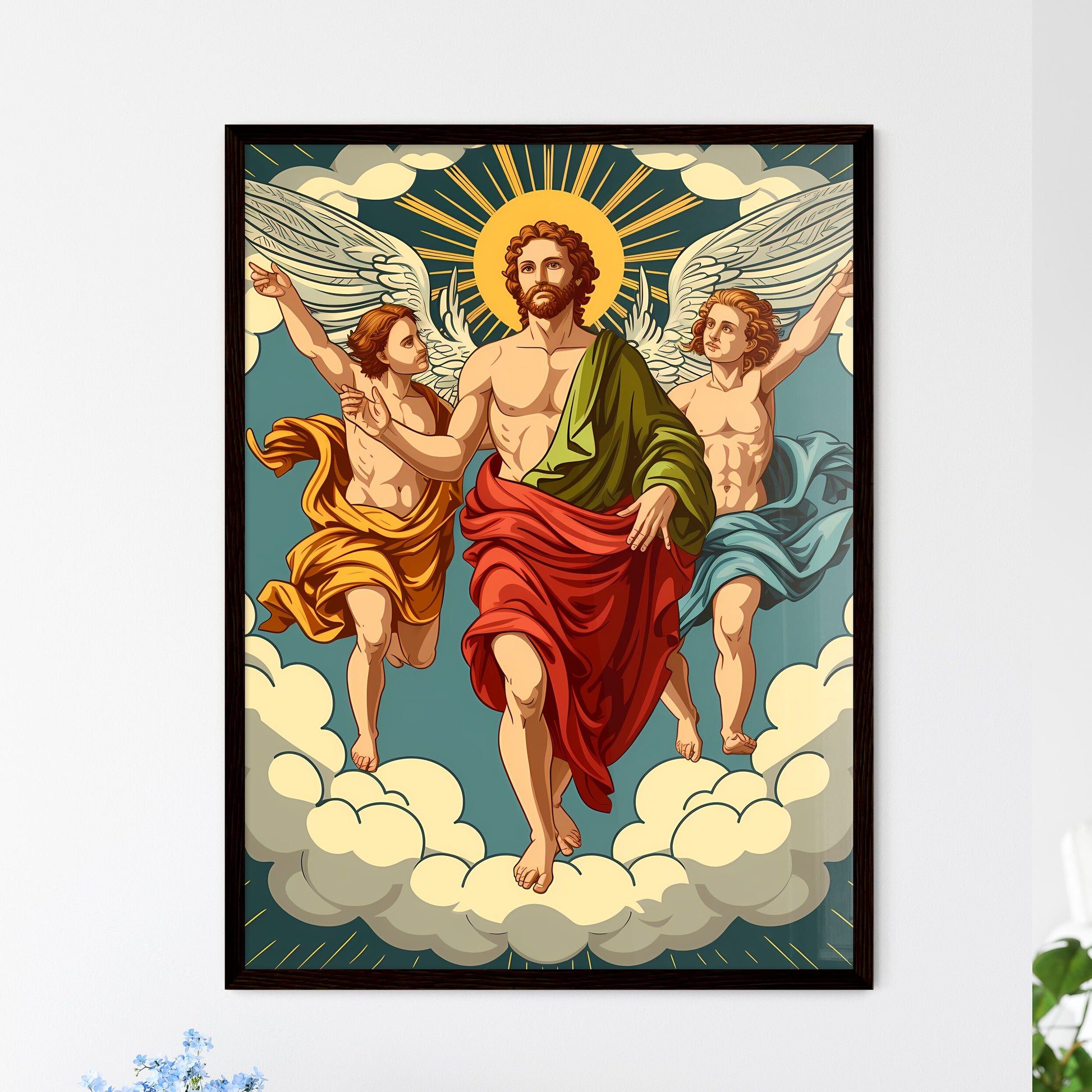 Group of the three archangels St - Art print - Framed Art Print