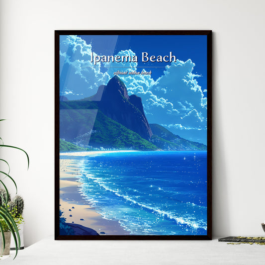 Ipanema Beach - Art print of a beach with mountains in the background Default Title