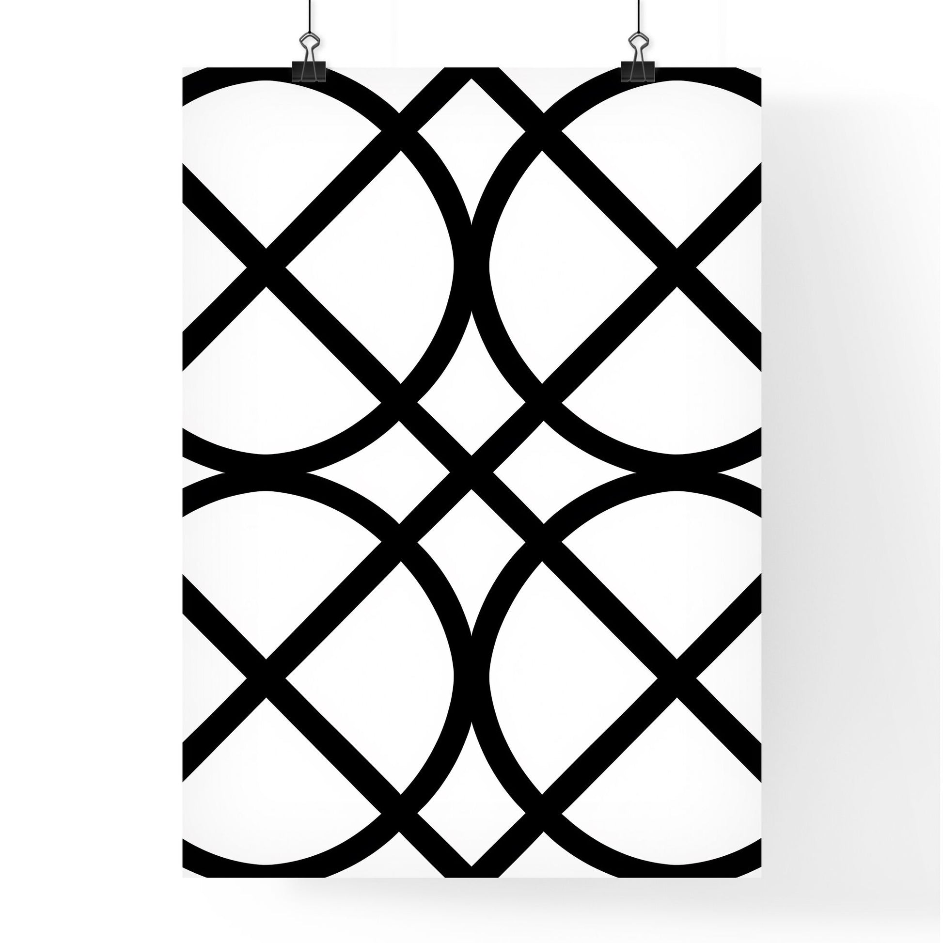 Seamless pattern - Art print of a black and white pattern Default Title