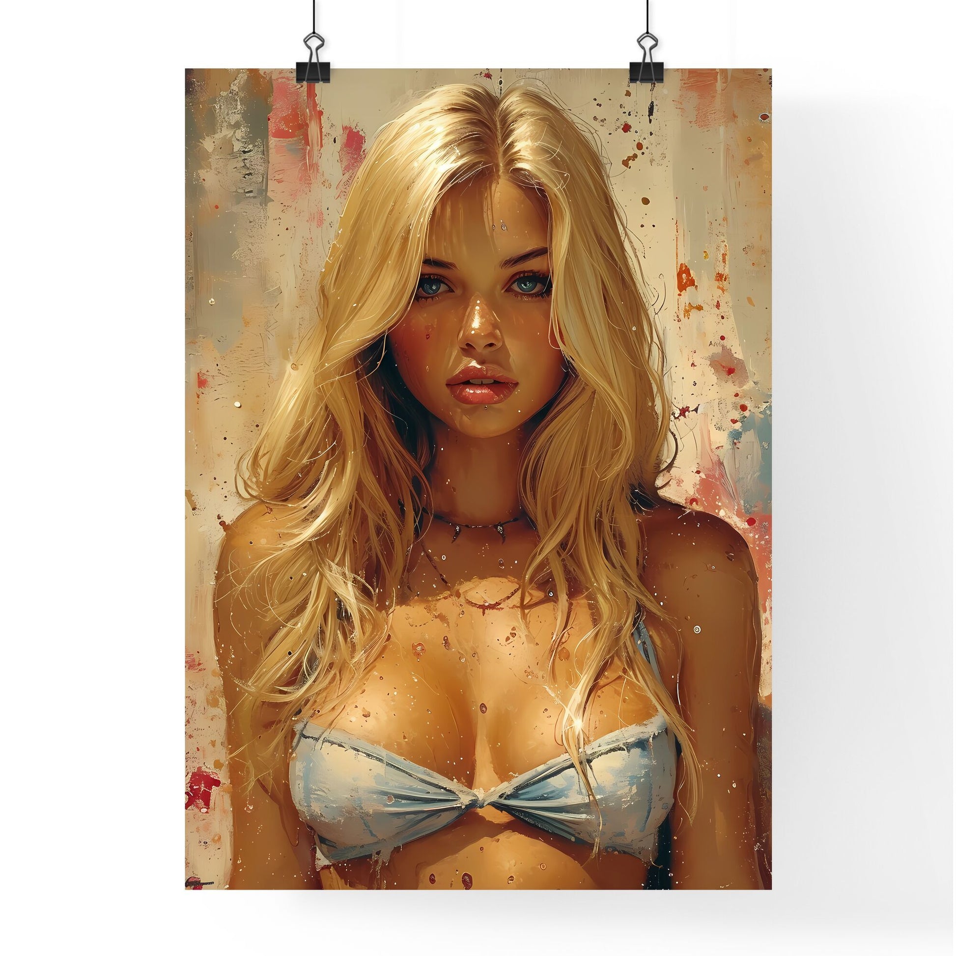 Poster design - Art print of a woman posing for a picture Default Title