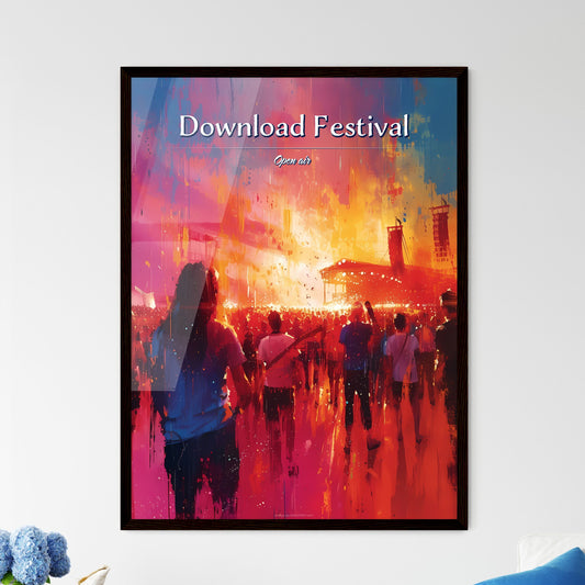 Download Festival - Art print of a group of people walking in a crowd Default Title
