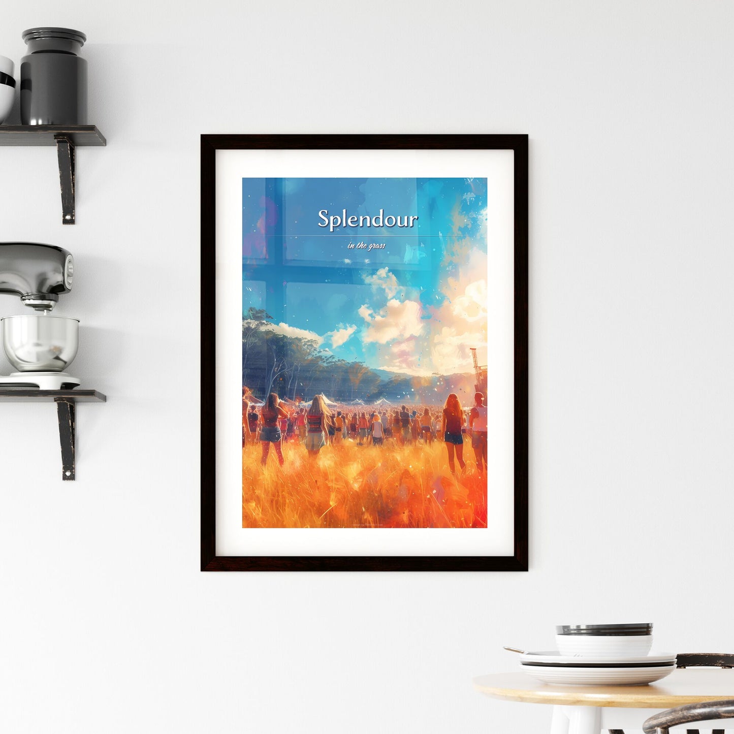Splendour in the Grass - Art print of a group of people in a field Default Title