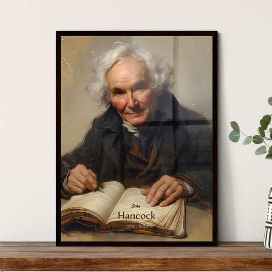 John, Hancock, 1737 - 1793, A Poster of a man with white hair and a book Default Title