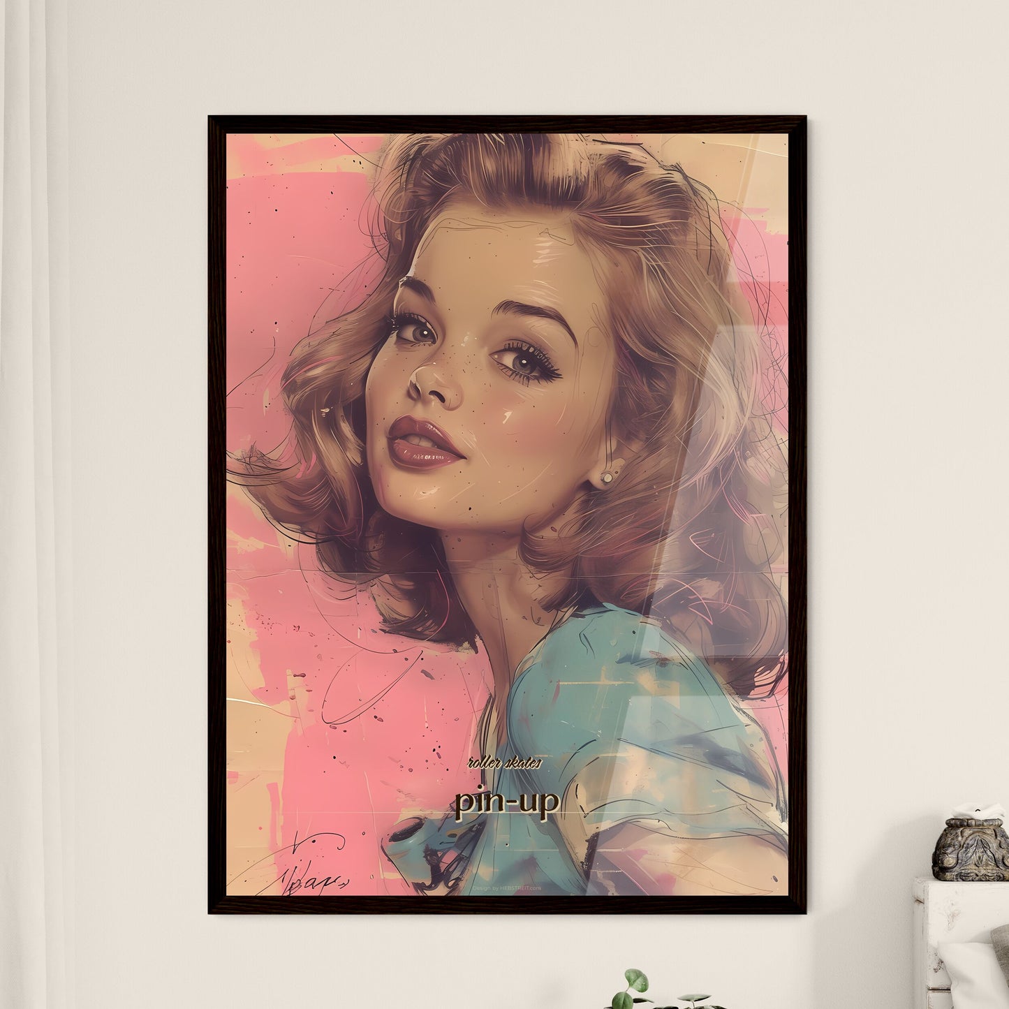 roller skates - Framed Art Print