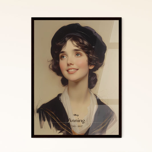 Mary, Anning, 1799 - 1847, A Poster of a woman in a hat Default Title